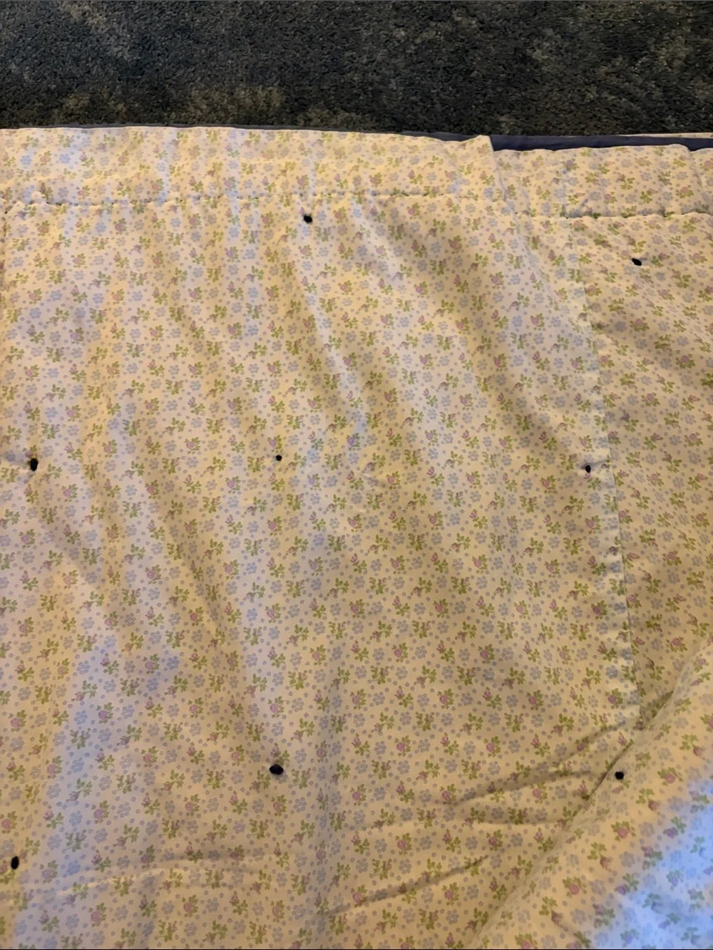 Handmade Blue Star Patchwork Quilt - Granny Cottage Core